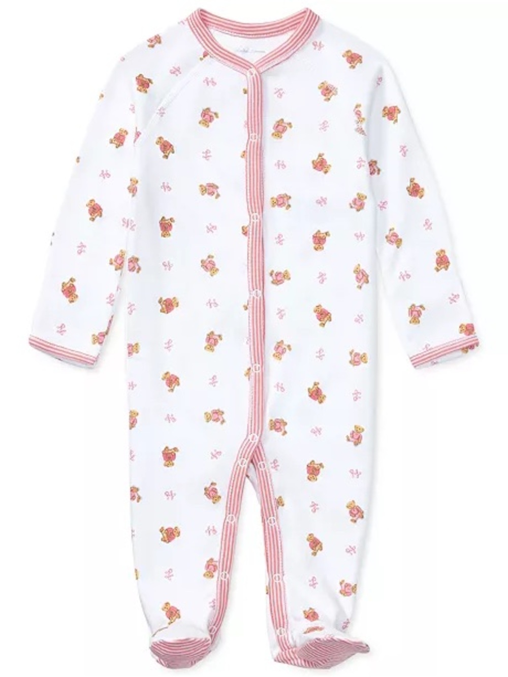 Polo Ralph Lauren Baby Girls Polo Bear Cotton Coverall 6M NWOT